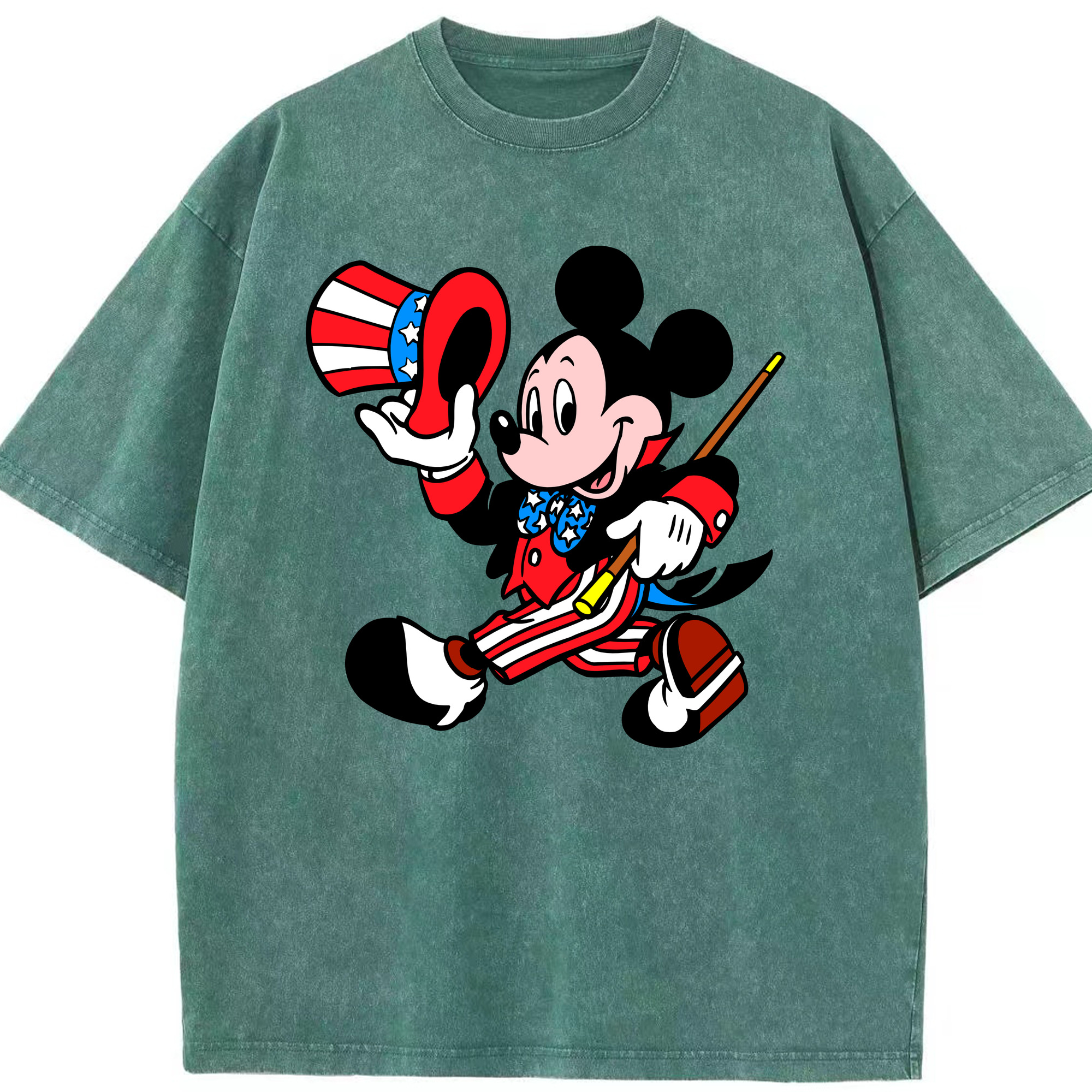 （画像用） ミッキーマウス Mickey Mouse 綿100% ヴィンテージ風 半袖Tシャツ（フロントプリント）